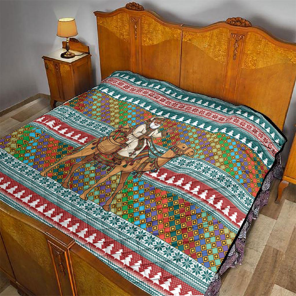 Eritrea Christmas Santa Camel Quilt Tigrinya Woven Textile