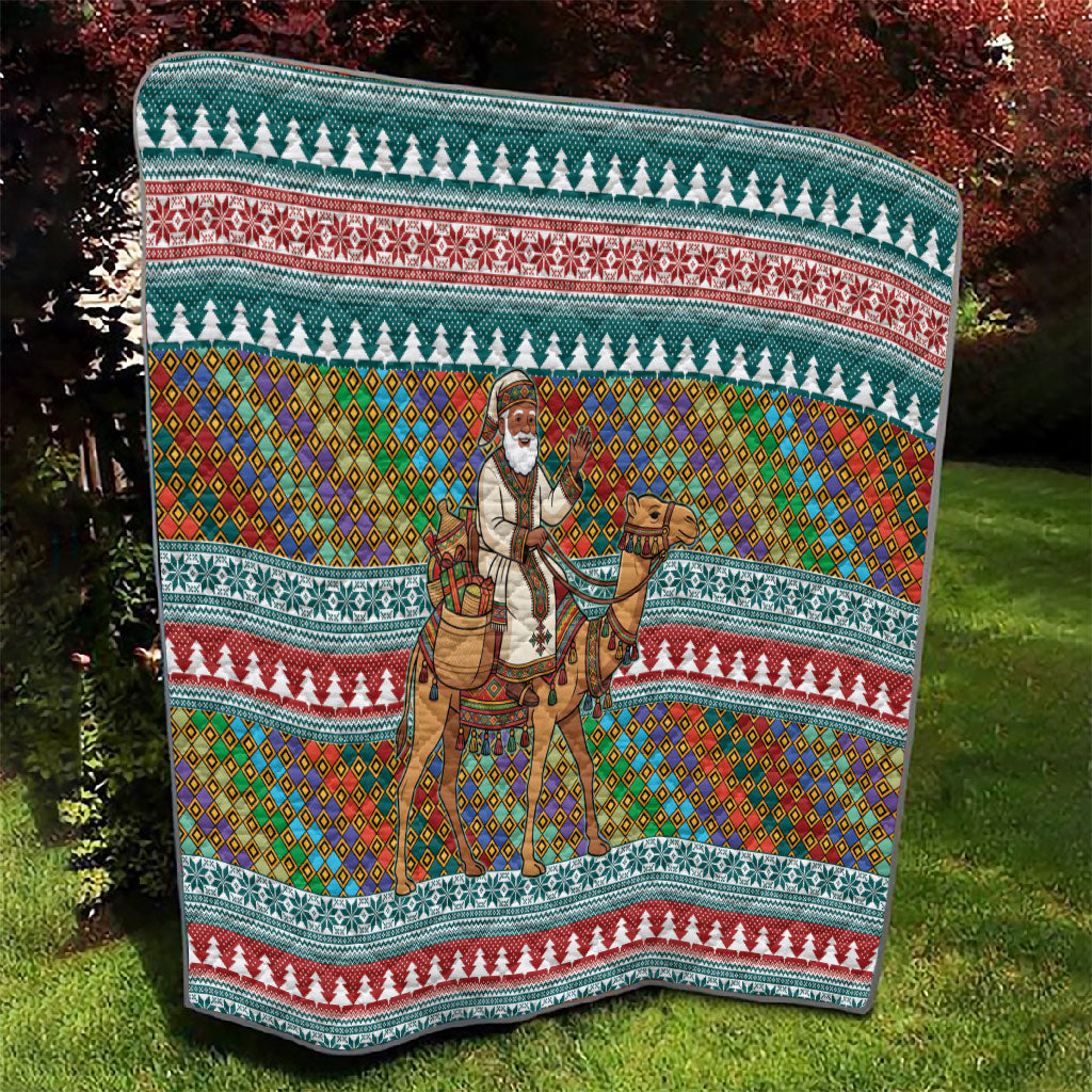 Eritrea Christmas Santa Camel Quilt Tigrinya Woven Textile