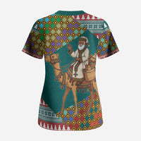 Eritrea Christmas Santa Camel Scrub Top Tigrinya Woven Textile