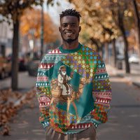 Eritrea Christmas Santa Camel Sweatshirt Tigrinya Woven Textile