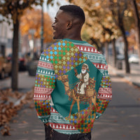 Eritrea Christmas Santa Camel Sweatshirt Tigrinya Woven Textile