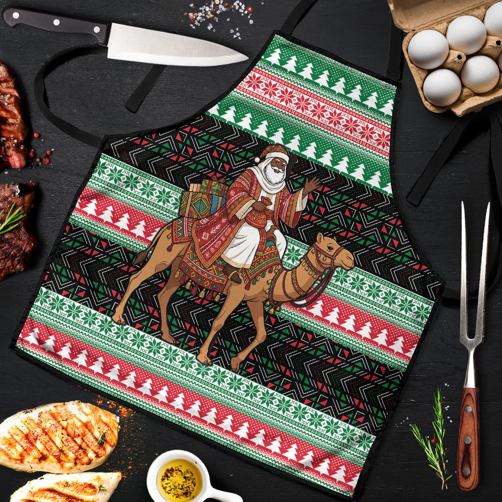 Sudan Christmas Santa Dromedary Camel Apron Sudanese Tobe Inspired Textile
