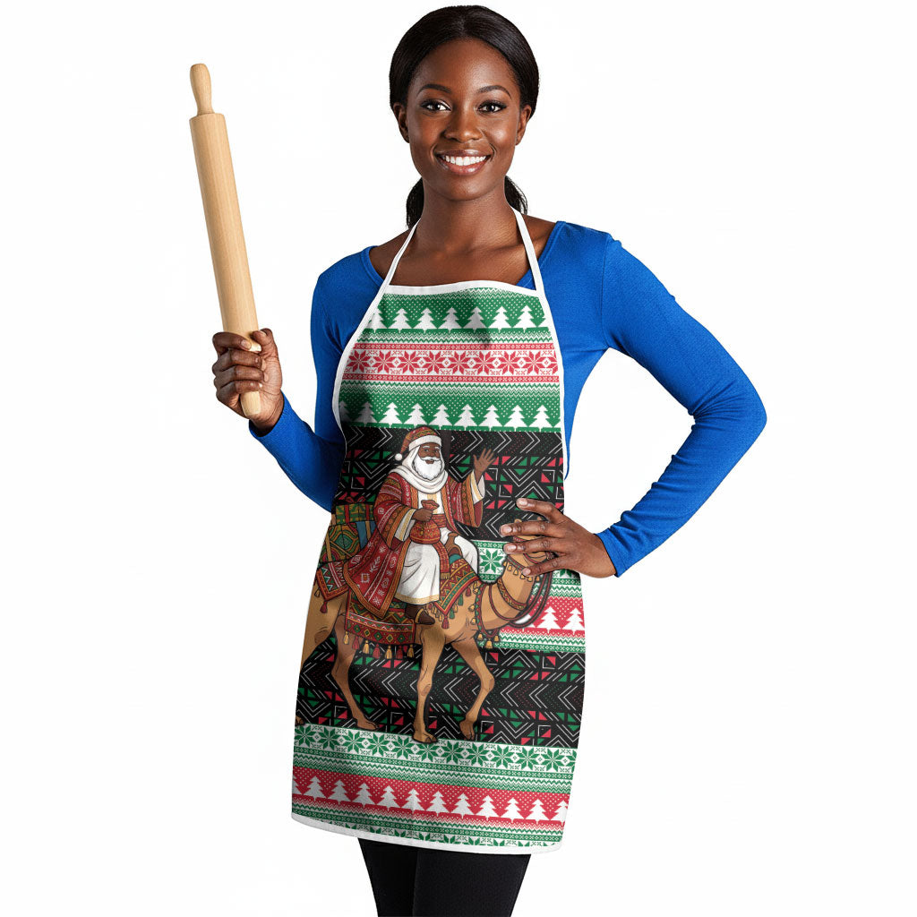 Sudan Christmas Santa Dromedary Camel Apron Sudanese Tobe Inspired Textile