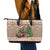 Personalized Beaver-y Merry Leather Tote Bag Canada Merry Christmas Beavers - Wonder Print Shop