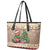 Personalized Beaver-y Merry Leather Tote Bag Canada Merry Christmas Beavers - Wonder Print Shop