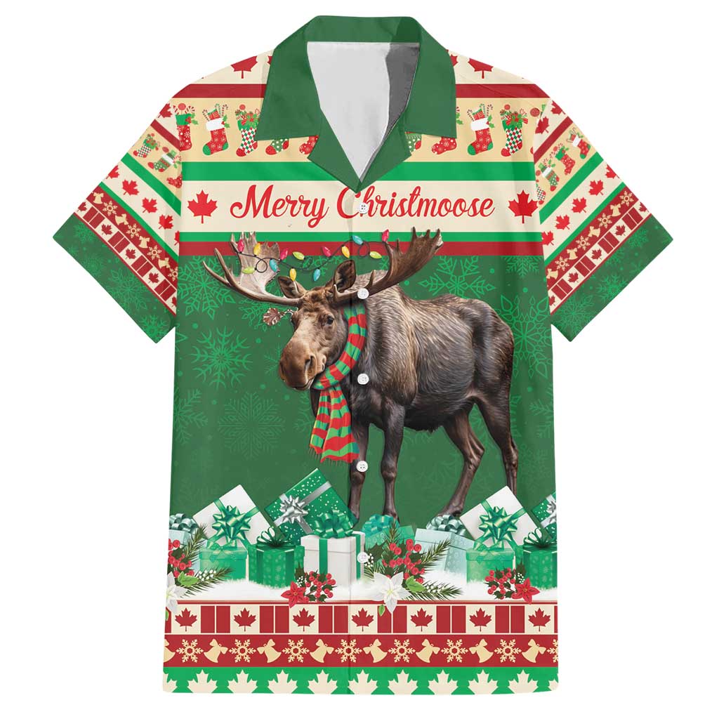 Personalized Merry Christmoose Hawaiian Shirt Canada Merry Christmas Moose - Wonder Print Shop