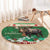 Personalized Merry Christmoose Round Carpet Canada Merry Christmas Moose