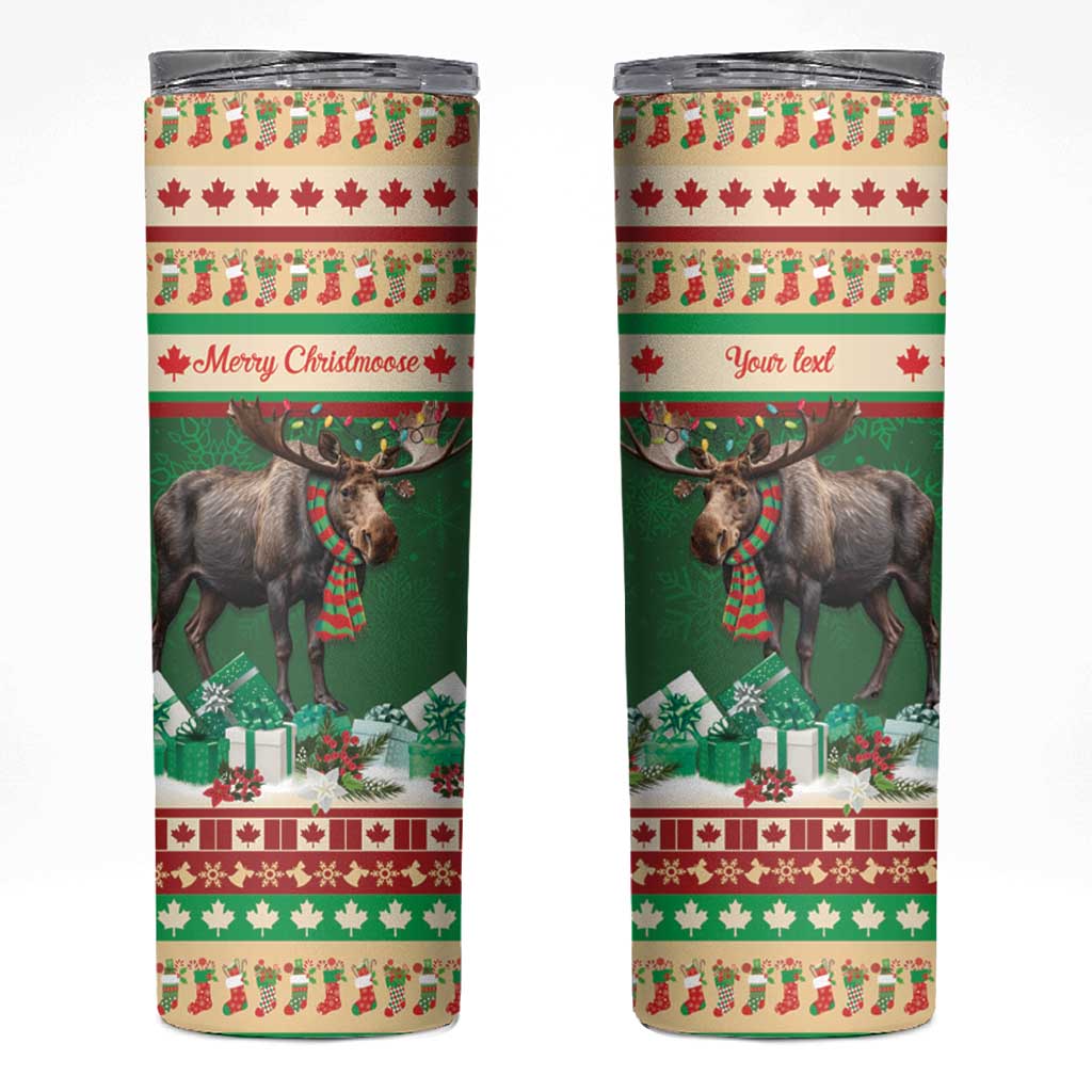 Personalized Merry Christmoose Skinny Tumbler Canada Merry Christmas Moose