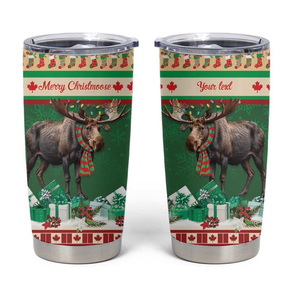 Personalized Merry Christmoose Tumbler Cup Canada Merry Christmas Moose