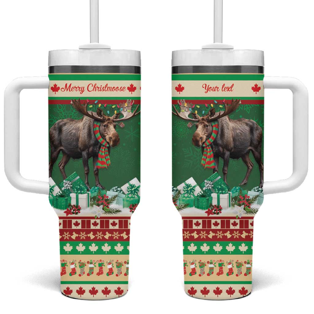 Personalized Merry Christmoose Tumbler With Handle Canada Merry Christmas Moose