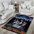 Personalized Not Now Arctic Puffin Area Rug Icelandic Christmas with Northern Lights LT9 - Wonder Print Shop