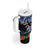 Personalized Not Now Arctic Puffin Tumbler With Handle Icelandic Christmas with Northern Lights