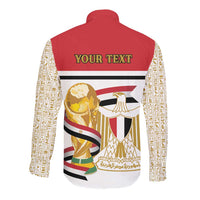 Personalized Egypt WC26 Future Champions Long Sleeve Button Shirt Ya Masr Yalla