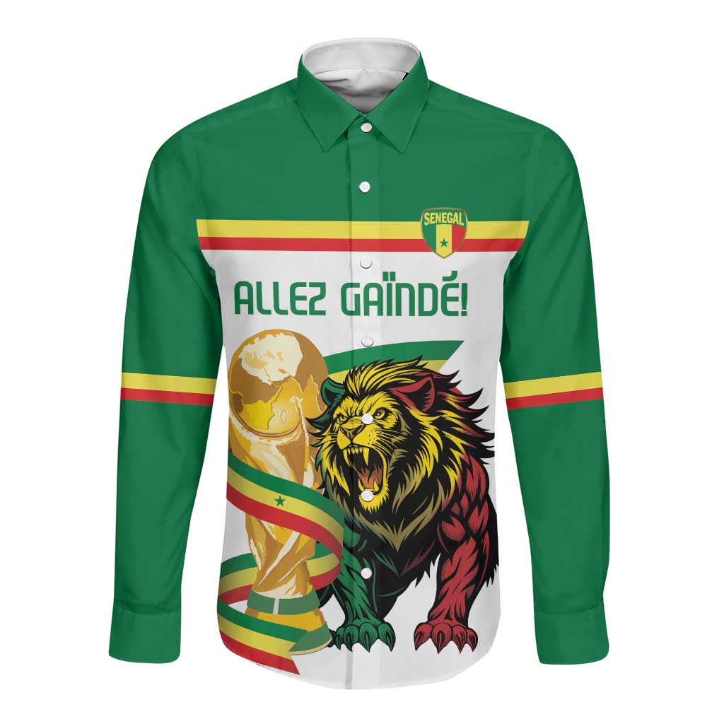 Personalized Senegal WC26 Future Champions Long Sleeve Button Shirt Lions de la Teranga Allez Gainde