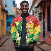 Personalized Senegal Independence Day Bomber Jacket African Renaissance Monument