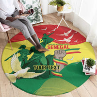 Personalized Senegal Independence Day Round Carpet African Renaissance Monument