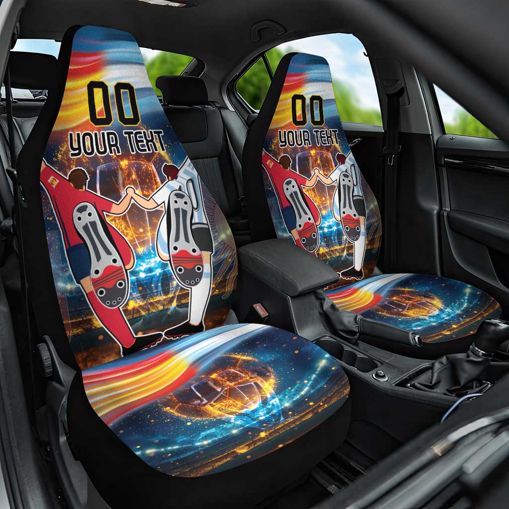 Custom Spain and Argentina Football Car Seat Cover Finalissima Make History Together LT9 - Wonder Print Shop