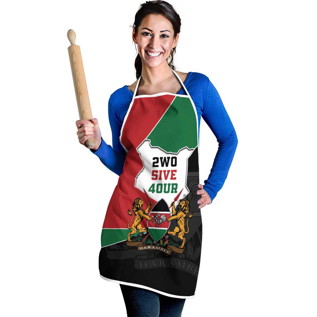 Kenya 254 Apron Kenyan Flag Map Double Lion Shield - Wonder Print Shop