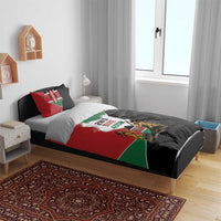 Kenya 254 Bedding Set Kenyan Flag Map Double Lion Shield - Wonder Print Shop