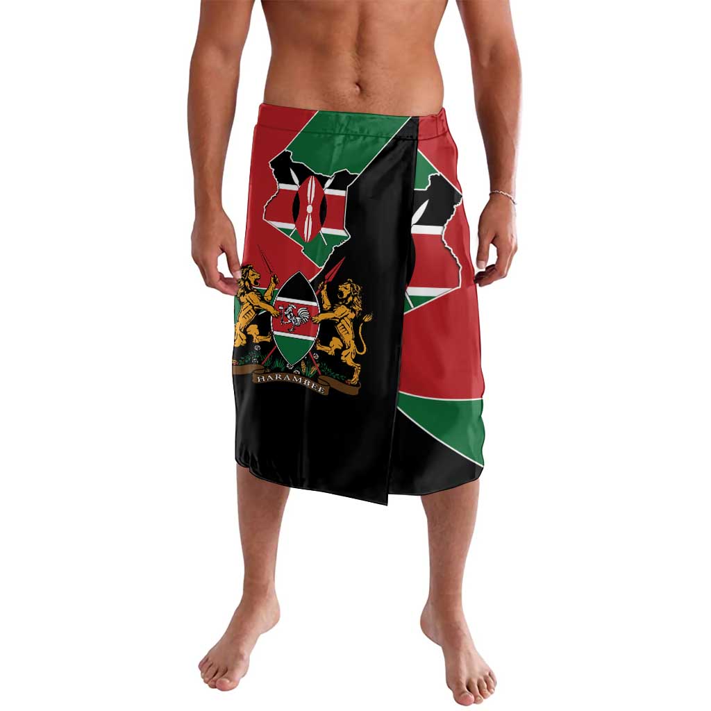 Kenya 254 Lavalava Kenyan Flag Map Double Lion Shield - Wonder Print Shop