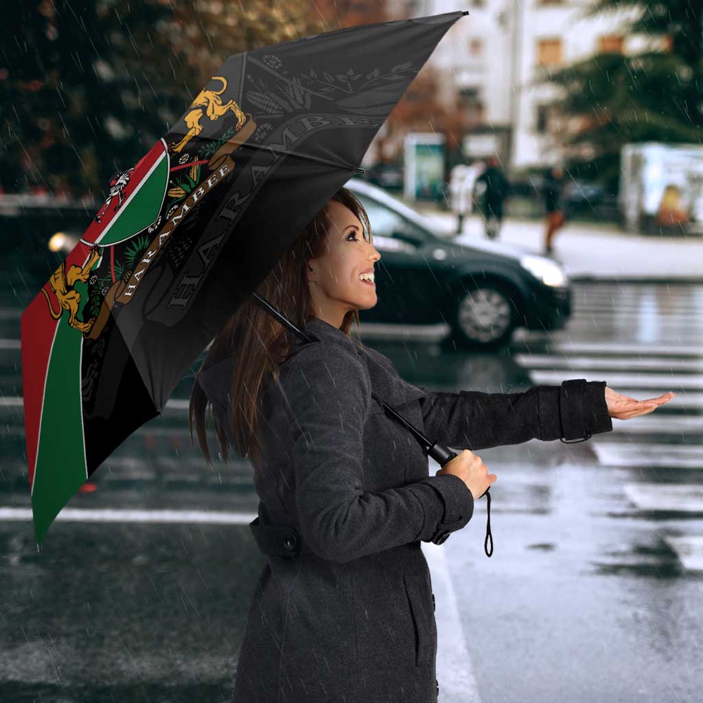 Kenya 254 Umbrella Kenyan Flag Map Double Lion Shield - Wonder Print Shop