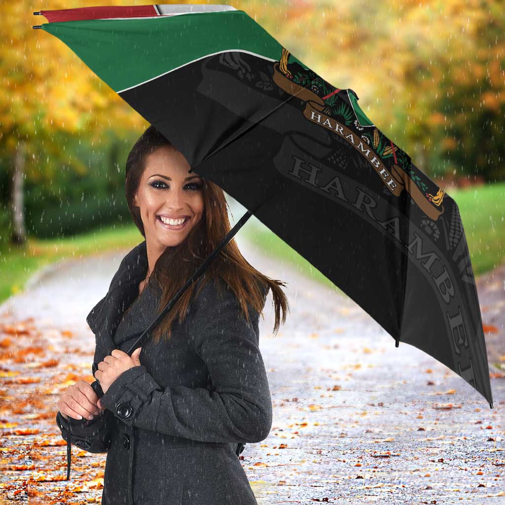 Kenya 254 Umbrella Kenyan Flag Map Double Lion Shield - Wonder Print Shop