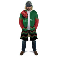 Kenya Cricket Custom Cloak Green Lion Head with Kenyan Pattern - Wonder Print Shop