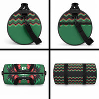 Custom Cricket Africa Kenya Duffle Bag Green Lion Head Kenyan Pattern