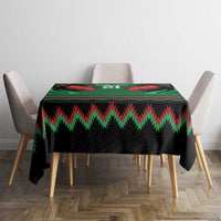 Kenya Cricket Custom Tablecloth Green Lion Head with Kenyan Pattern - Wonder Print Shop