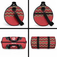 Custom Cricket Africa Kenya Duffle Bag Red Lion Head Kenyan Pattern