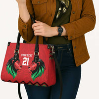 Kenya Cricket Custom Leather Bag Red Lion Head with Kenyan Pattern - Wonder Print Shop