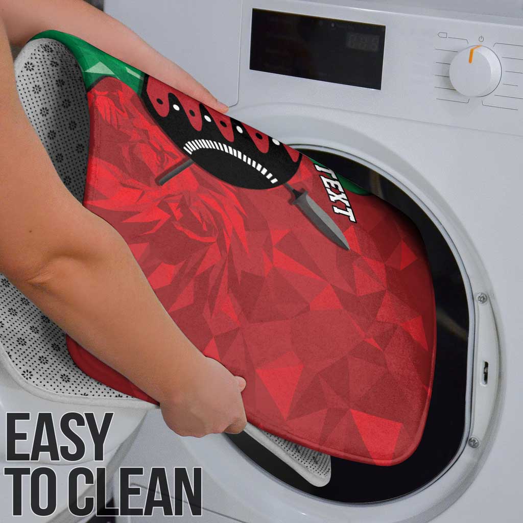 Personalized Kenya Maasai Shield Bathroom Set Green Red Kenyan Lion Half Style - Wonder Print Shop