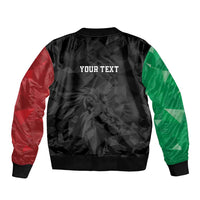 Personalized Kenya Maasai Shield Bomber Jacket Green Red Kenyan Lion Half Style - Wonder Print Shop