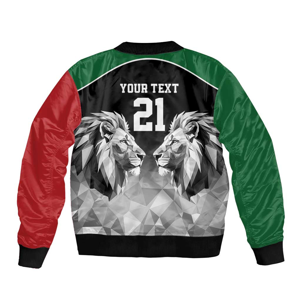 Kenya Rugby Custom Bomber Jacket Black Kenyan 22-23 Motif - Wonder Print Shop