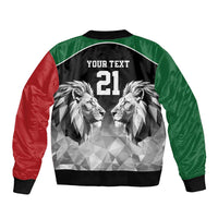 Kenya Rugby Custom Bomber Jacket Black Kenyan 22-23 Motif - Wonder Print Shop
