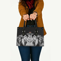Kenya Rugby Custom Leather Bag Black Kenyan 22-23 Motif - Wonder Print Shop