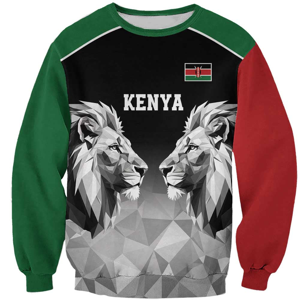 Kenya Rugby Custom Sweatshirt Black Kenyan 22-23 Motif - Wonder Print Shop