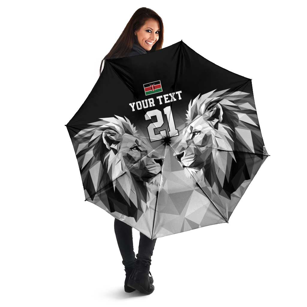 Kenya Rugby Custom Umbrella Black Kenyan 22-23 Motif - Wonder Print Shop