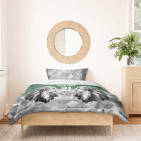 Kenya Rugby Custom Bedding Set Green Kenyan 22-23 Motif - Wonder Print Shop