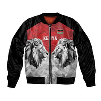 Kenya Rugby Custom Bomber Jacket Red Kenyan 22-23 Motif - Wonder Print Shop