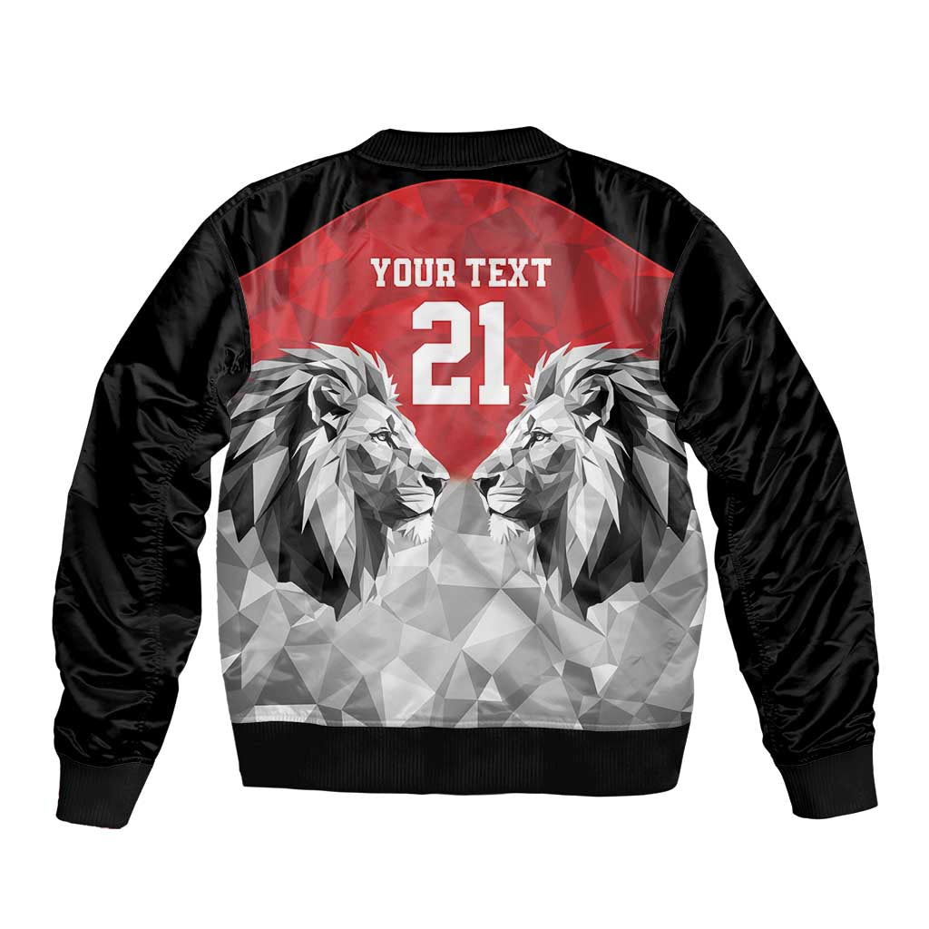 Kenya Rugby Custom Bomber Jacket Red Kenyan 22-23 Motif - Wonder Print Shop