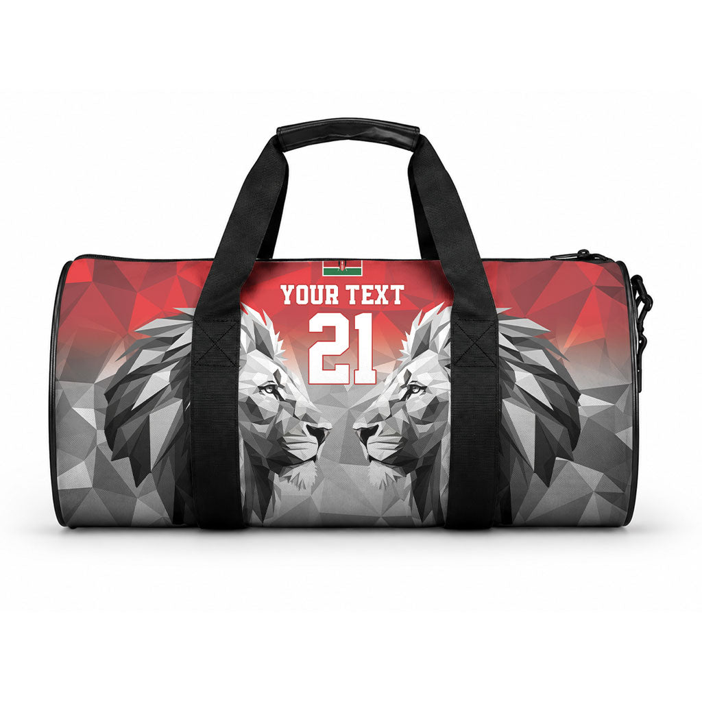 Custom Rugby Africa Kenya Duffle Bag Red Kenyan 22-23 Motif
