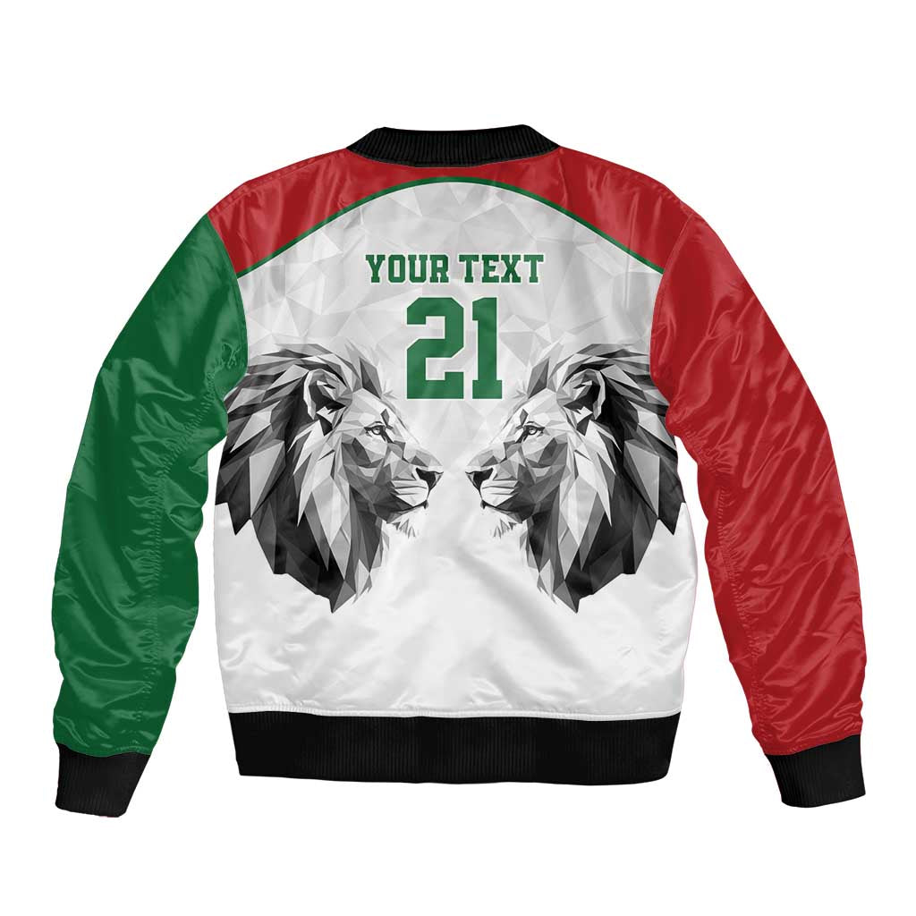 Kenya Rugby Custom Bomber Jacket White Kenyan 22-23 Motif - Wonder Print Shop