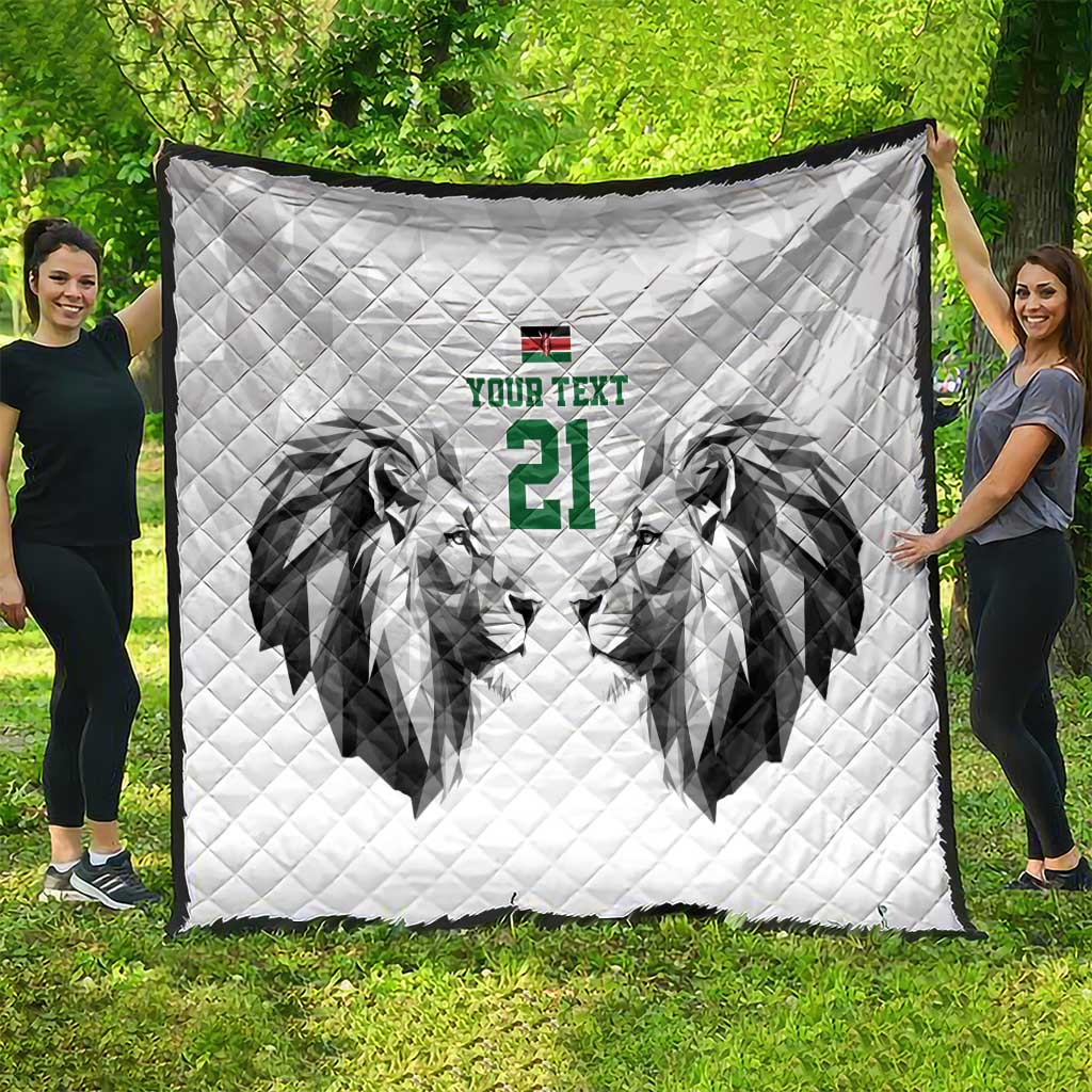 Kenya Rugby Custom Quilt White Kenyan 22-23 Motif - Wonder Print Shop