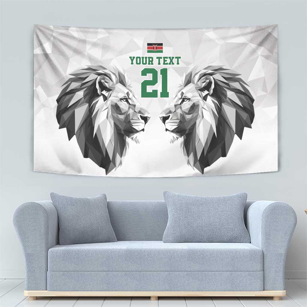 Kenya Rugby Custom Tapestry White Kenyan 22-23 Motif - Wonder Print Shop