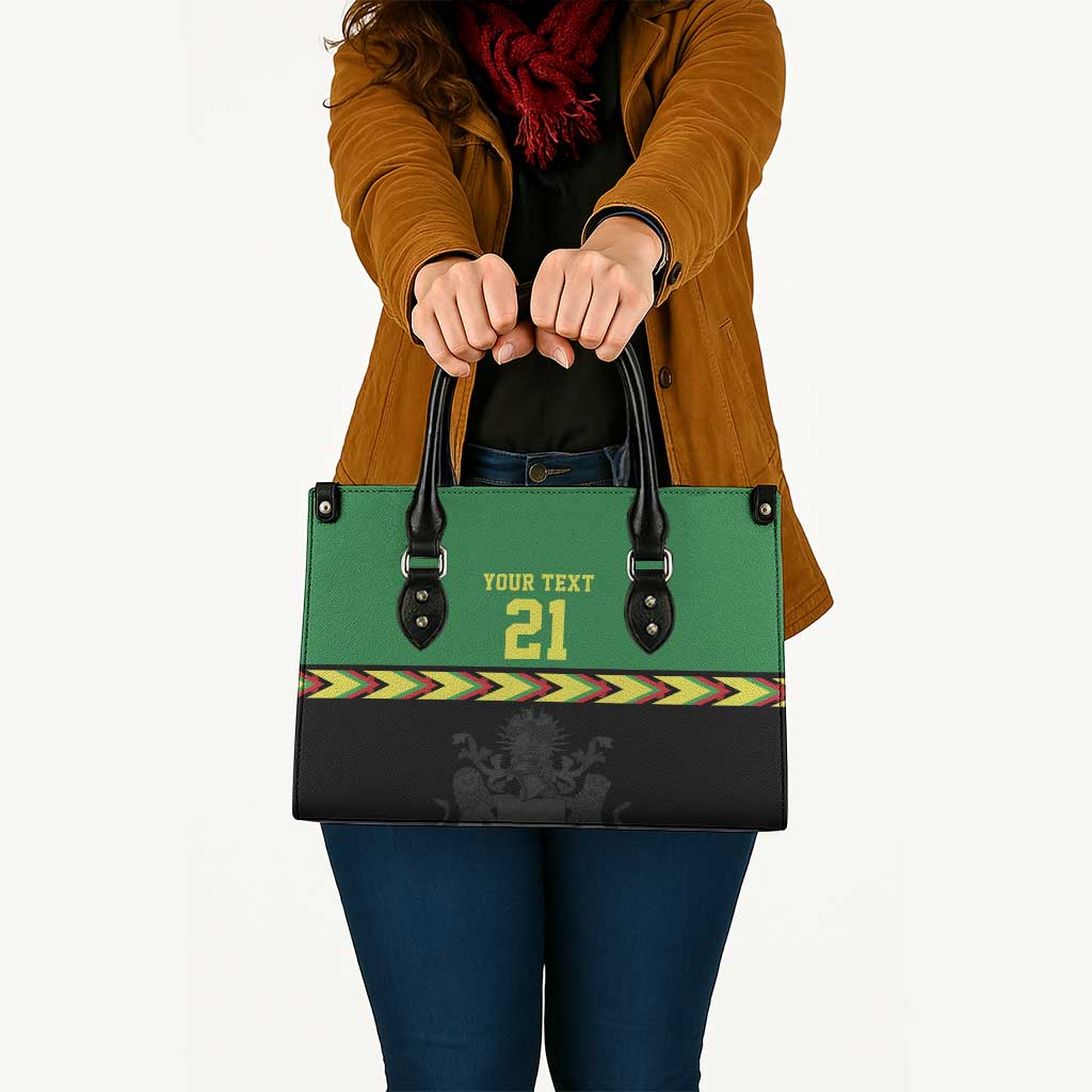 Malawi Cricket Custom Leather Bag Malawi Chevron Pattern - Wonder Print Shop