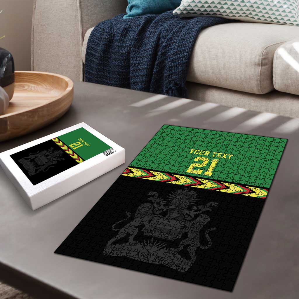 Malawi Cricket Custom Puzzle Malawi Chevron Pattern - Wonder Print Shop