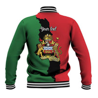 Malawi Flag Map Baseball Jacket Simple Malawi Emblem Coat of Arms - Wonder Print Shop