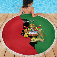 Malawi Flag Map Beach Blanket Simple Malawi Emblem Coat of Arms - Wonder Print Shop