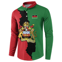 Malawi Flag Map Button Sweatshirt Simple Malawi Emblem Coat of Arms - Wonder Print Shop